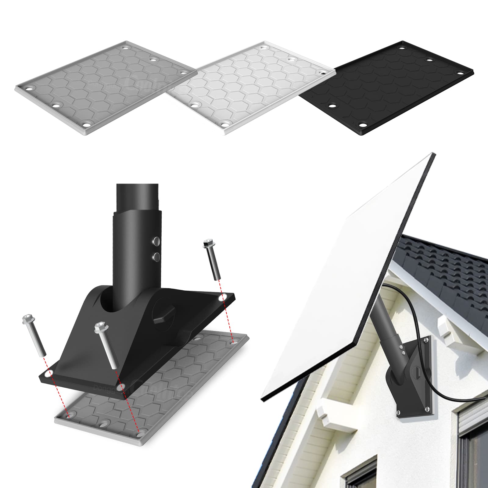 Close up of silicone pad anti slip ribs and honeycomb texture