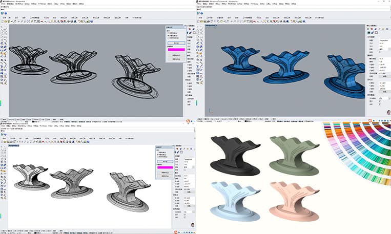 Custom silicone holder 3D CAD design and color customization for OEM manufacturing