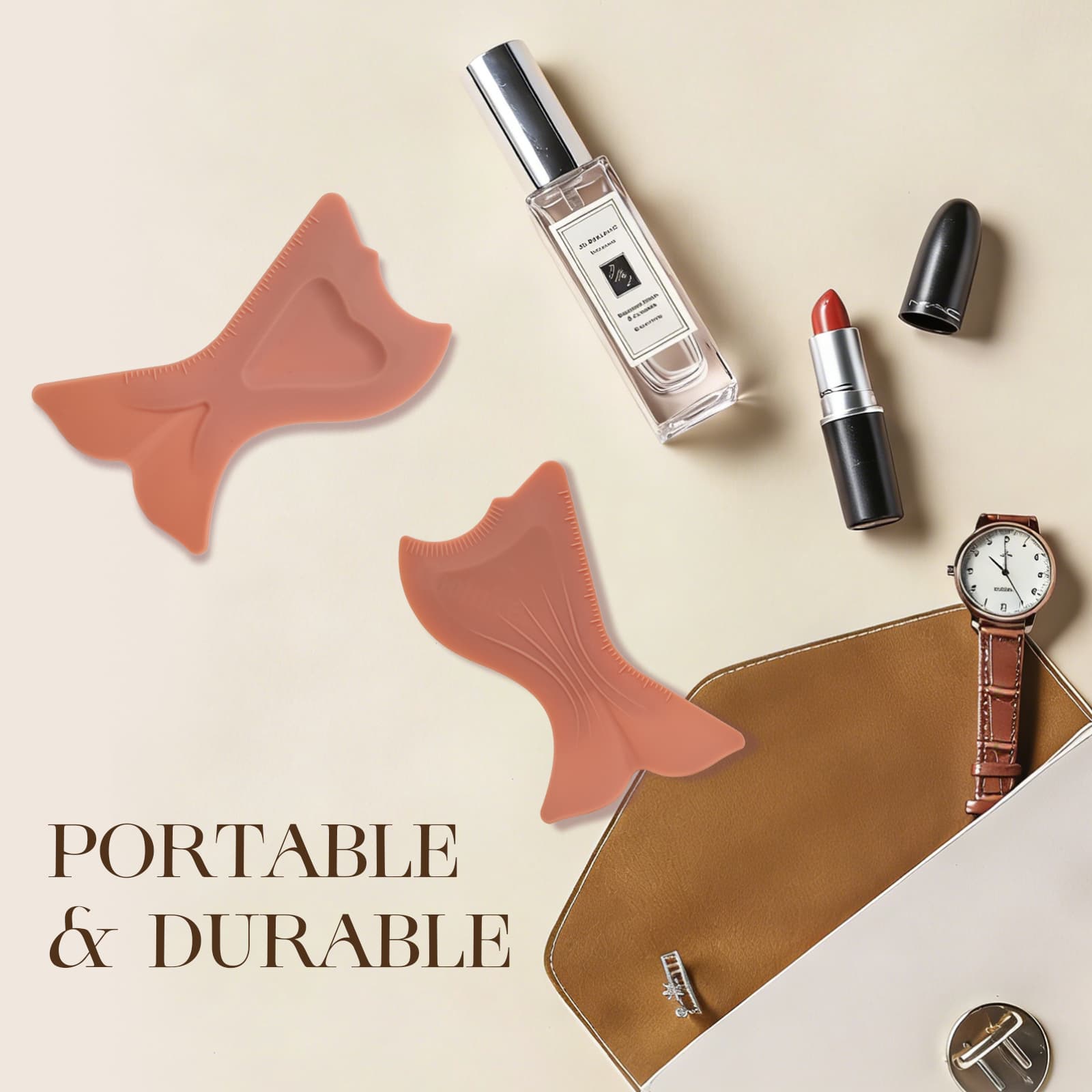 Portable silicone eye makeup shield for travel and daily use