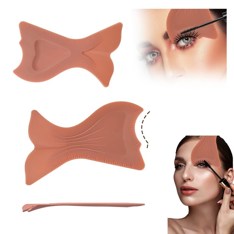 Two-piece silicone eye makeup shield set