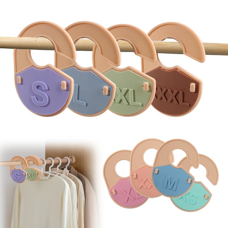 Silicone baby closet dividers with clothing size letters