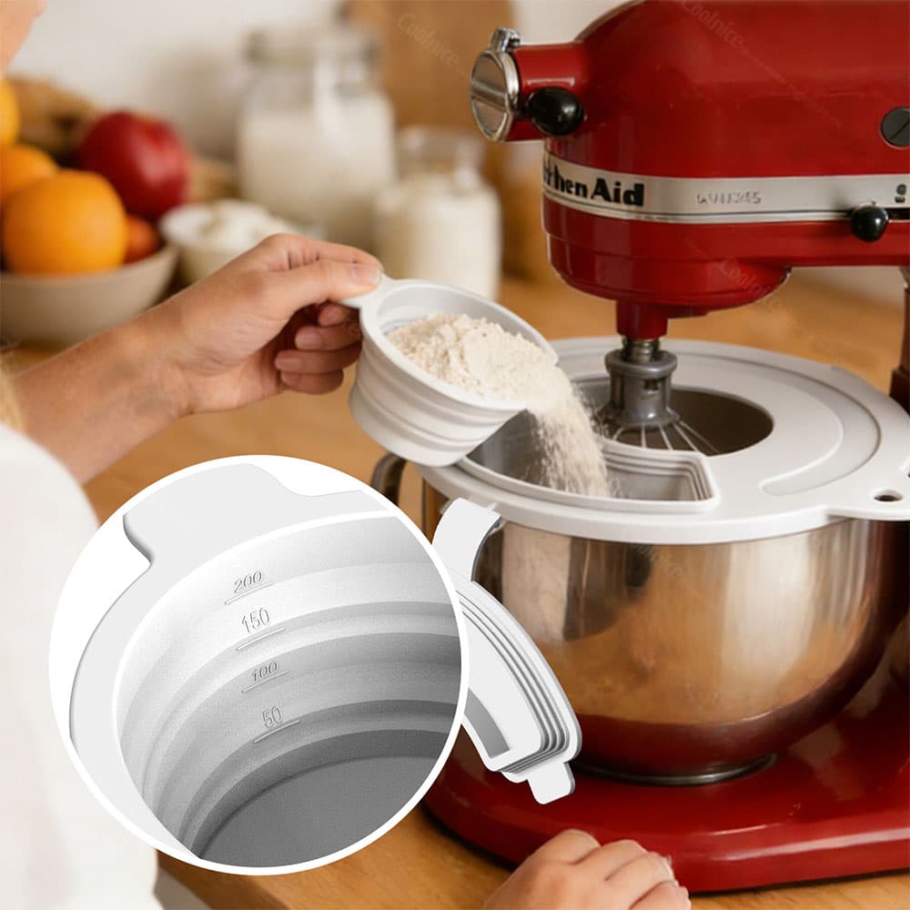 Splash guard compatible with stand mixer bowls