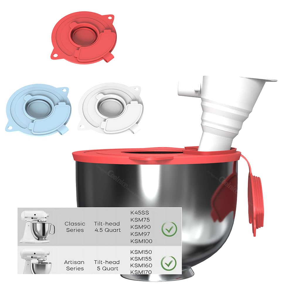 KitchenAid splash guard compatibility with KSM150 and tilt-head mixers