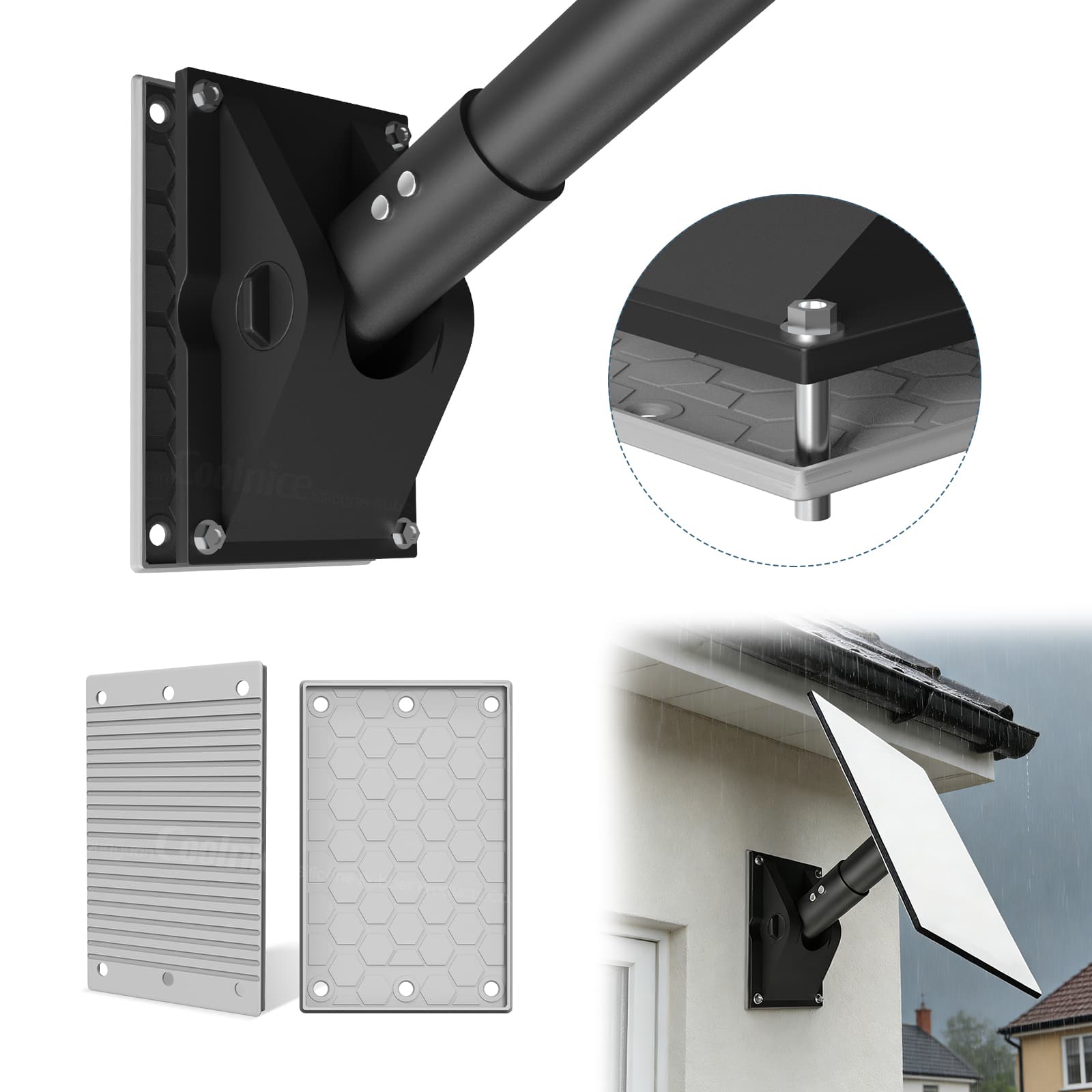 Silicone protective pad waterproof performance during rain installation