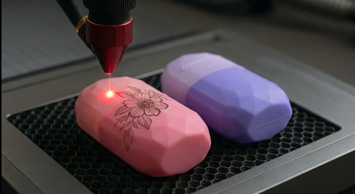 Digital printing process applying full-color graphics onto silicone product surface