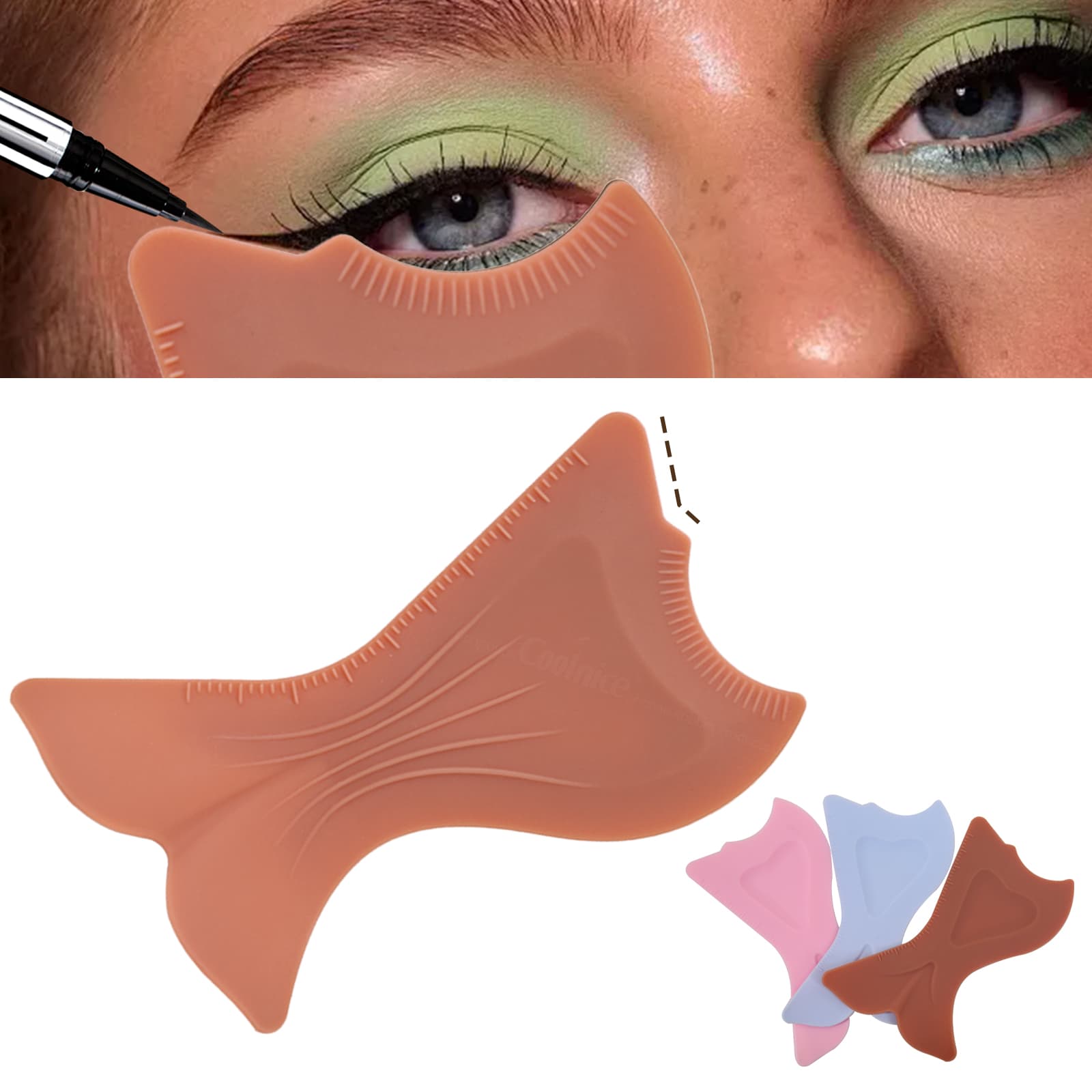 Color options for silicone eye makeup shield brown purple pink