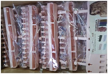 Custom silicone holders packed in strips for OEM bulk supply