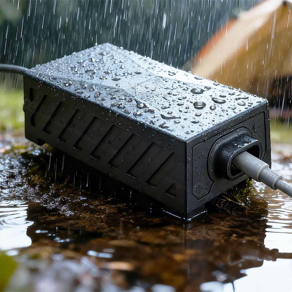 Starlink power adapter protective case waterproof silicone cover in heavy rain