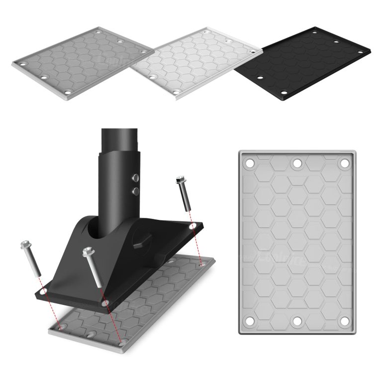 Silicone protective pad for Starlink mount with honeycomb surface and screw holes