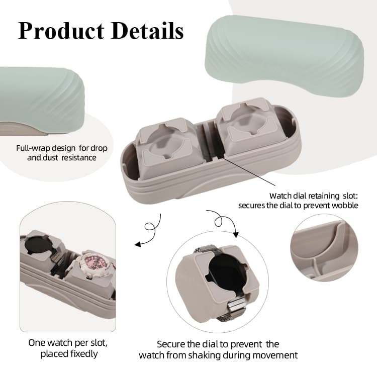 Silicone watch case interior with dial fixing structure