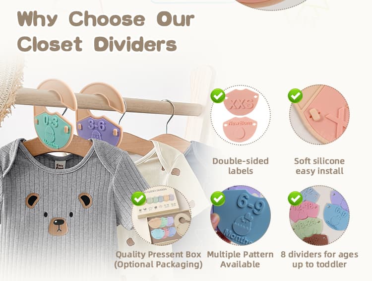 Why choose silicone baby closet dividers for baby clothes