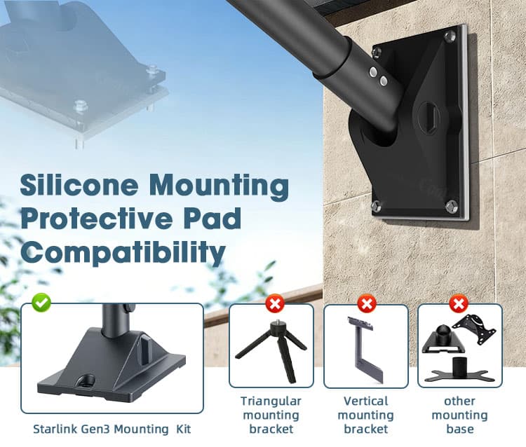 Starlink Gen3 mounting base compatibility silicone protective pad