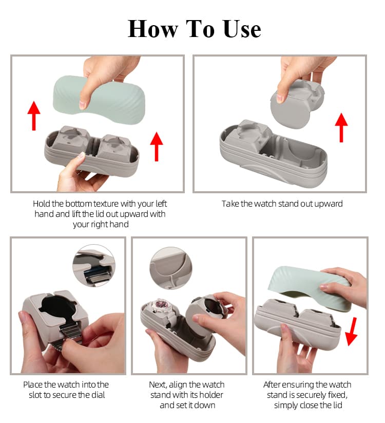 How to use silicone watch storage box step by step