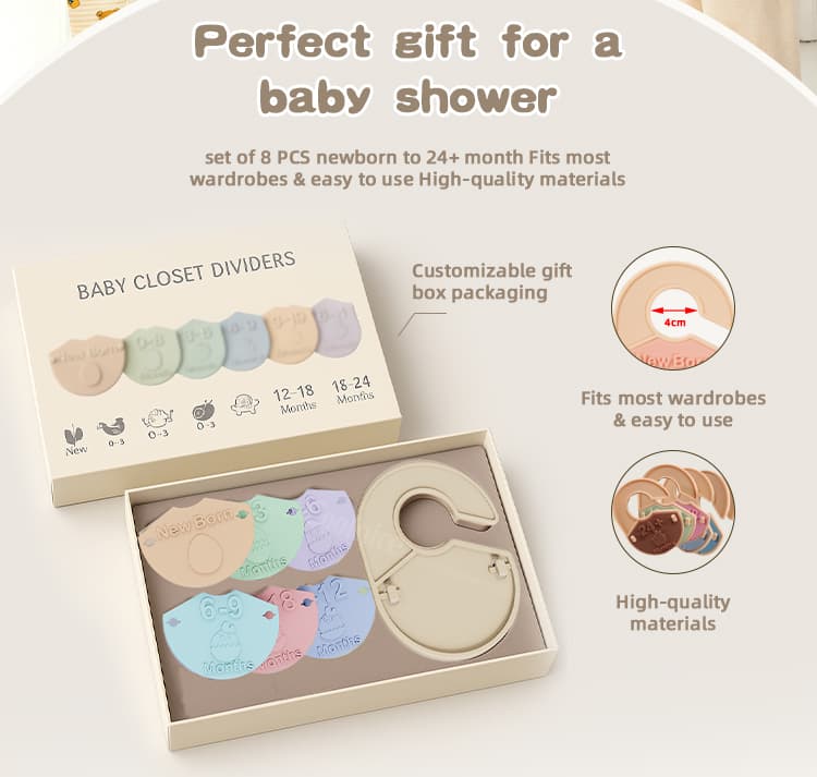 Baby closet dividers gift set for baby shower