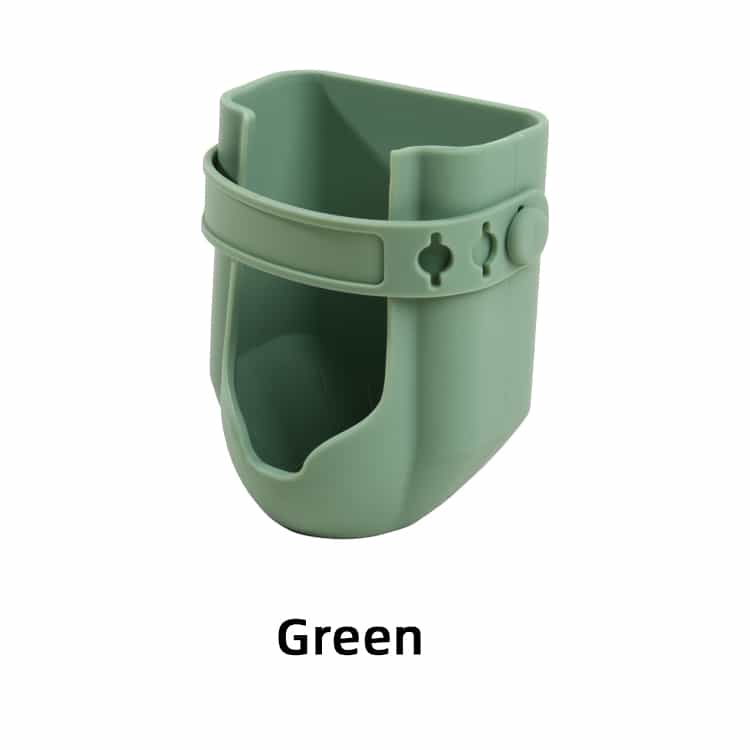 Green wall mounted sauce bottle holder for upside down ketchup and condiment storage