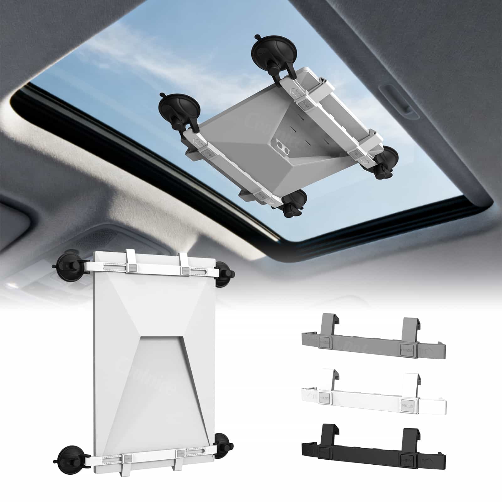 Adjustable Starlink suction mount with multiple color options and full assembly