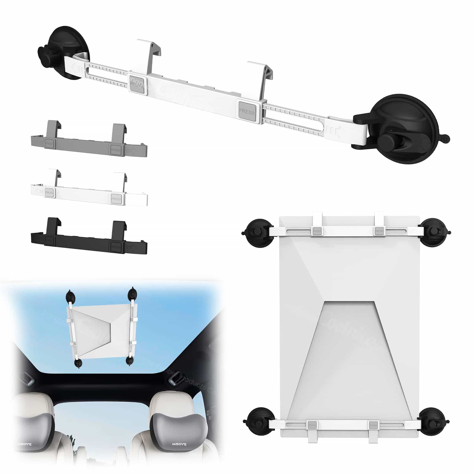 Starlink mounted on car sunroof without blocking driver view