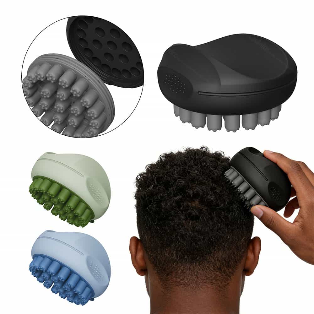 Silicone scalp massager available in multiple colors