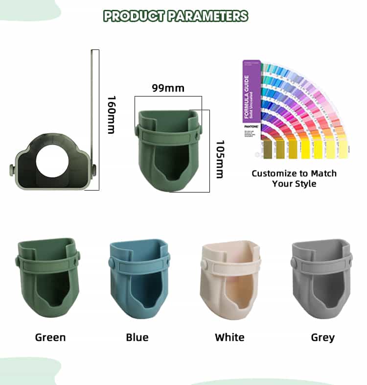 Wall mounted sauce bottle holder size dimensions and color options