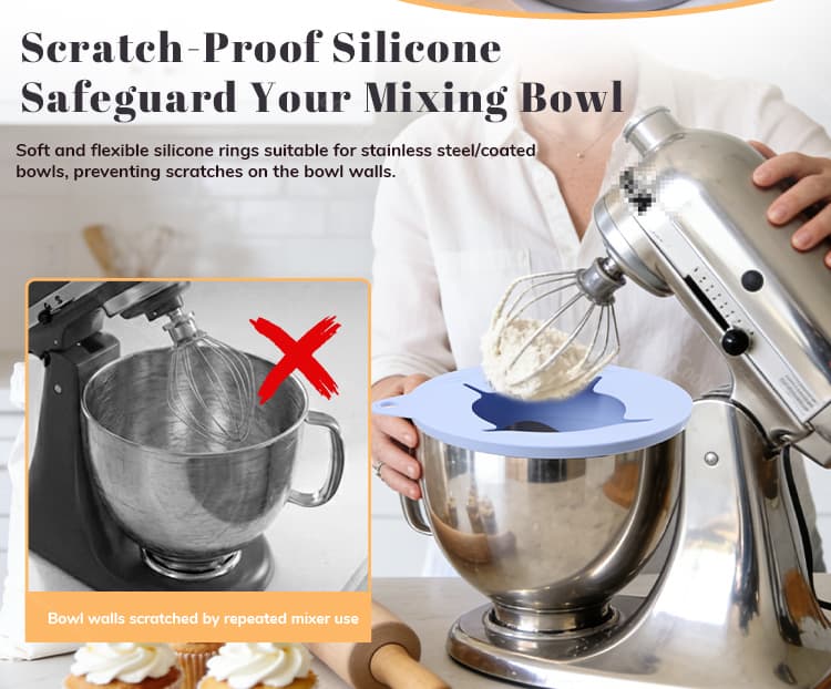 silicone splash guard ring for stand mixer bowl protector