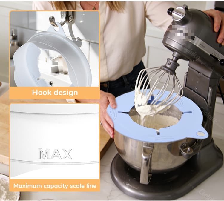 silicone flour splash guard ring for stand mixer bowl