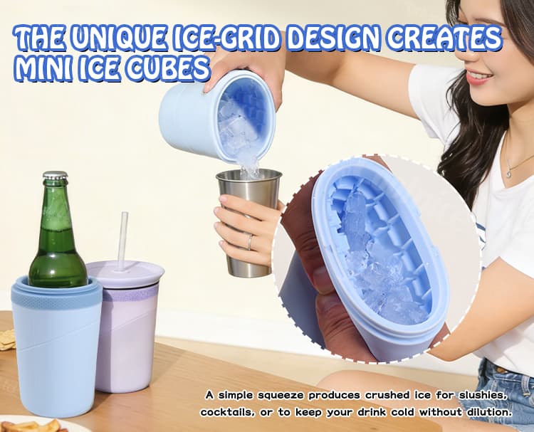 ice grid design mini ice cube cooling cup