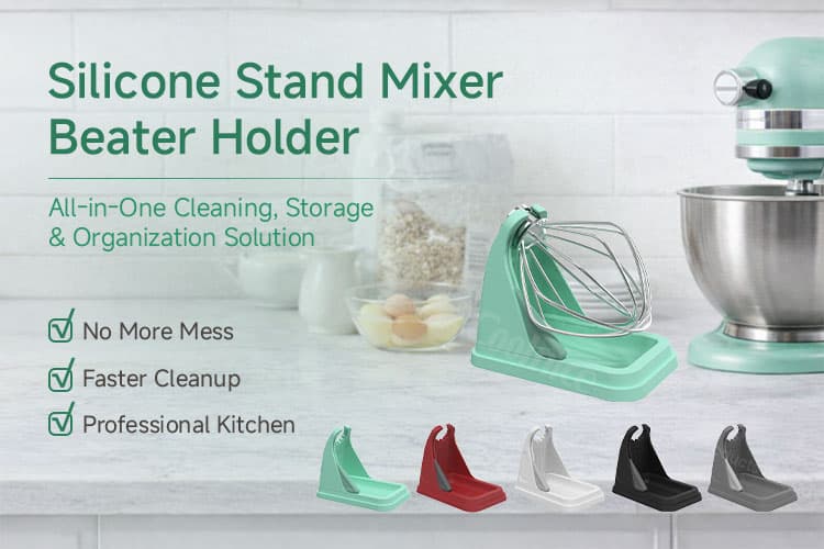 Silicone stand mixer beater holder for kitchen mixer accessories storage