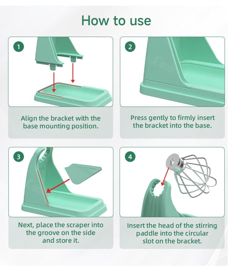 How to assemble silicone stand mixer beater holder step by step