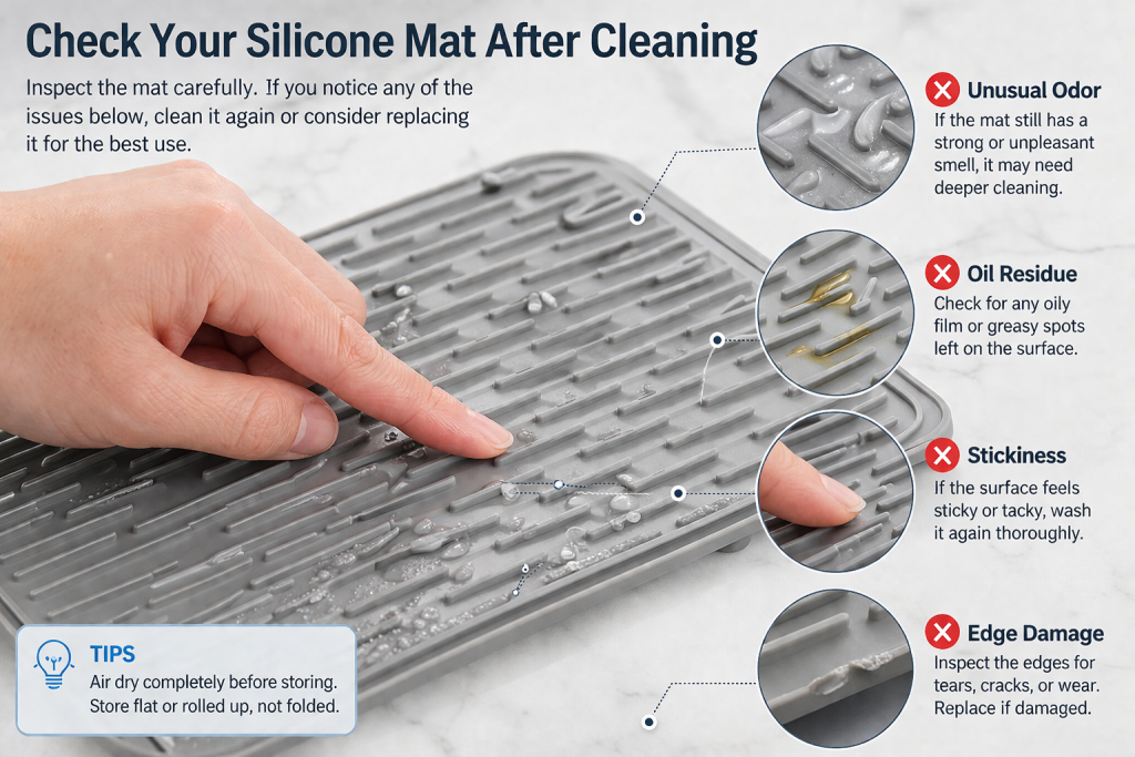 check silicone baking mat after washing