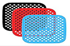 Custom silicone mat perforated drainage pattern sample