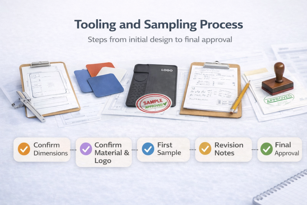 custom silicone mat tooling and sampling process