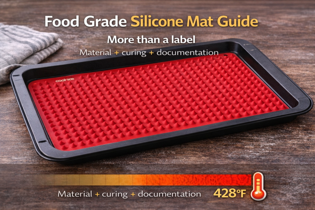 food grade silicone mat guide with product rating reference