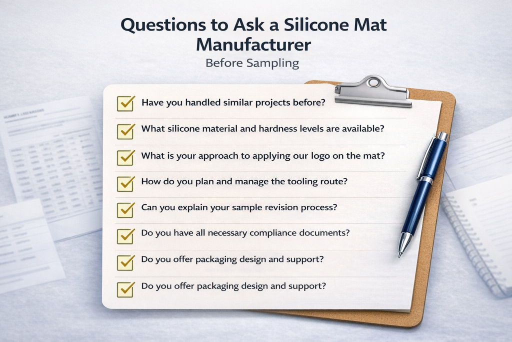 questions to ask a silicone mat manufacturer before sampling