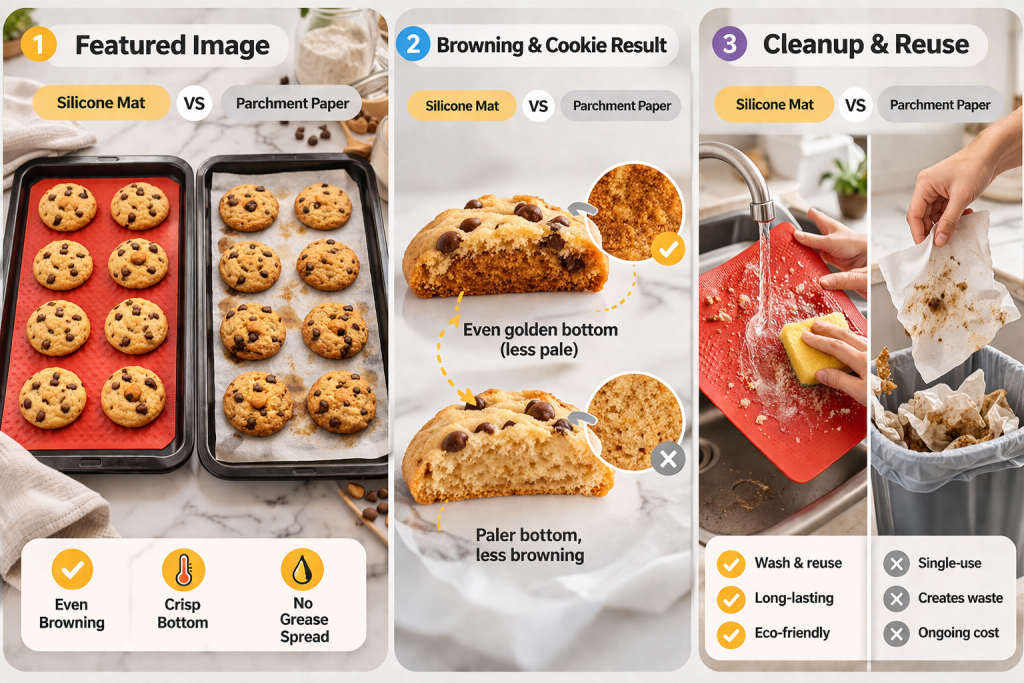 silicone mat vs parchment paper comparison for brands and buyers