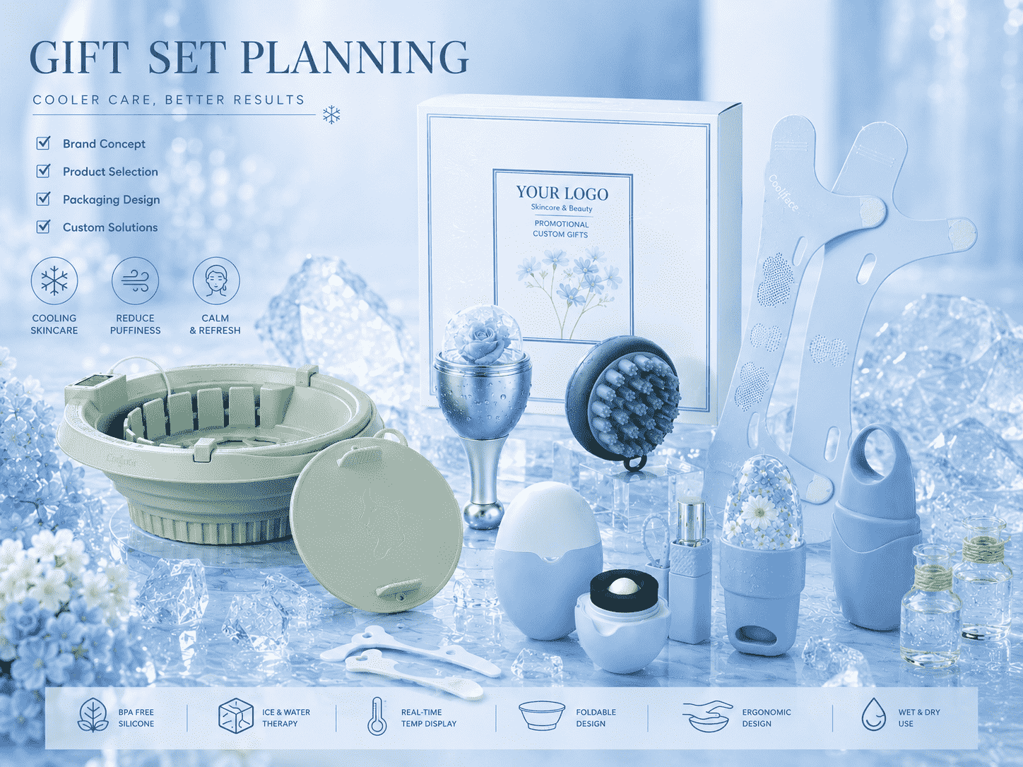 Ice therapy beauty tools gift set for B2B buyers
