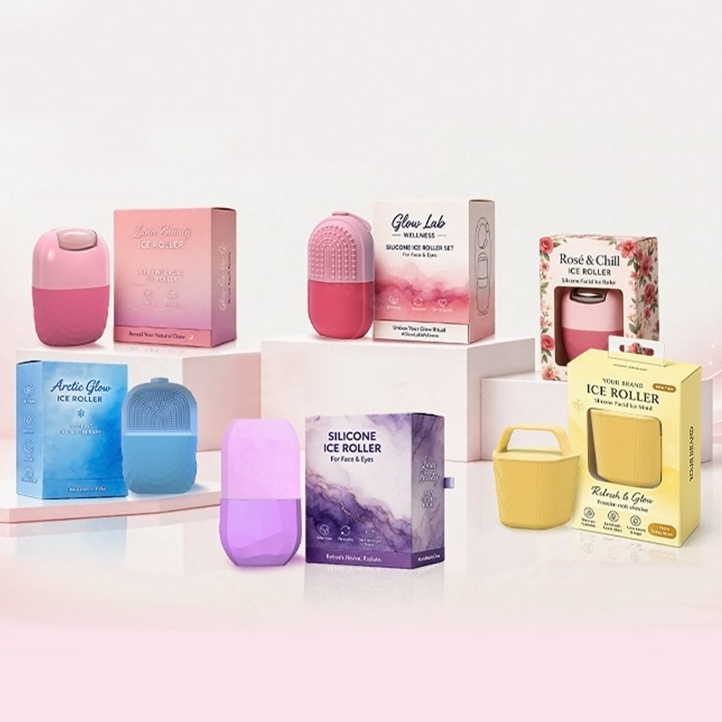 private label ice roller packaging box display