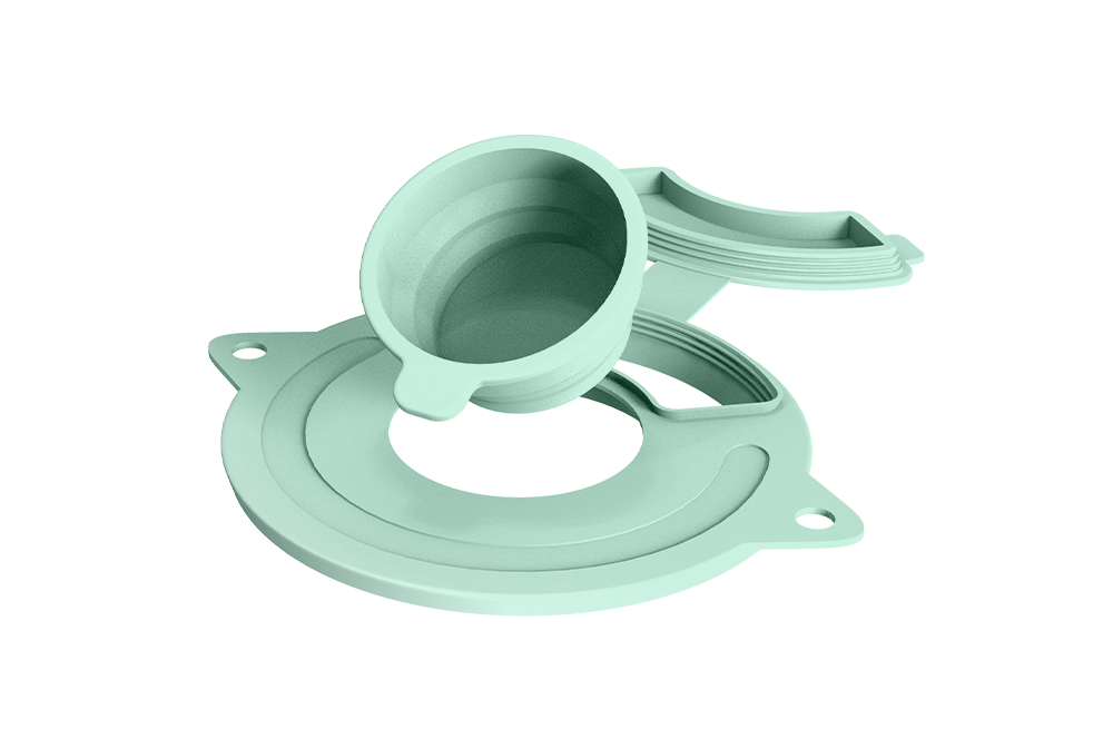 Silicone bowl scraper ring for stand mixer