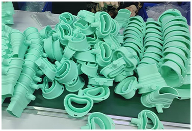 Bulk silicone pour funnel assembly and packaging process