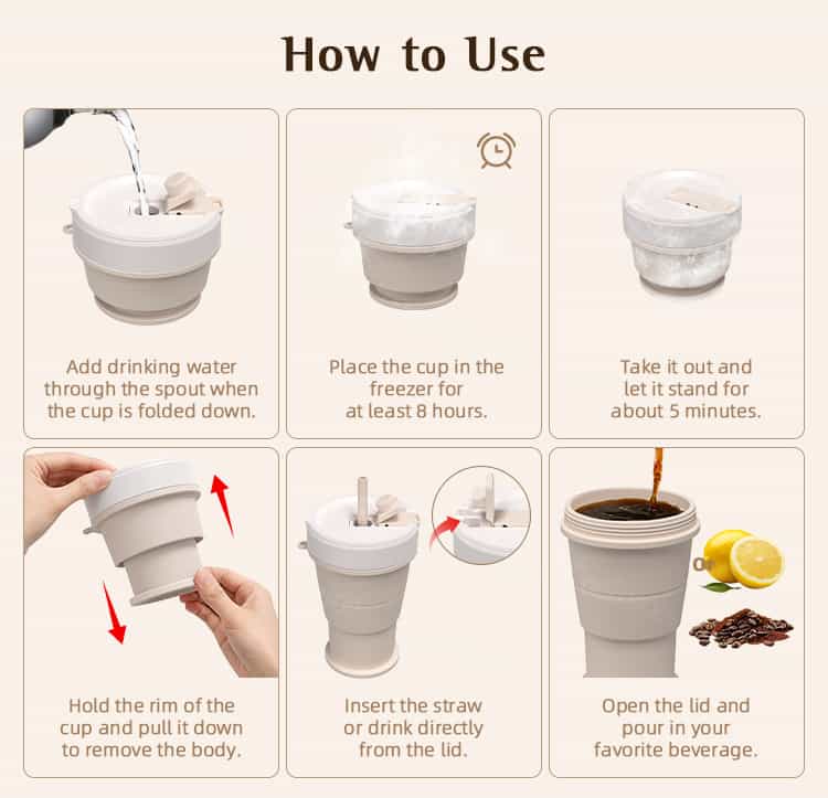 How to use collapsible silicone ice ball maker cup for ice ball and cold drinks