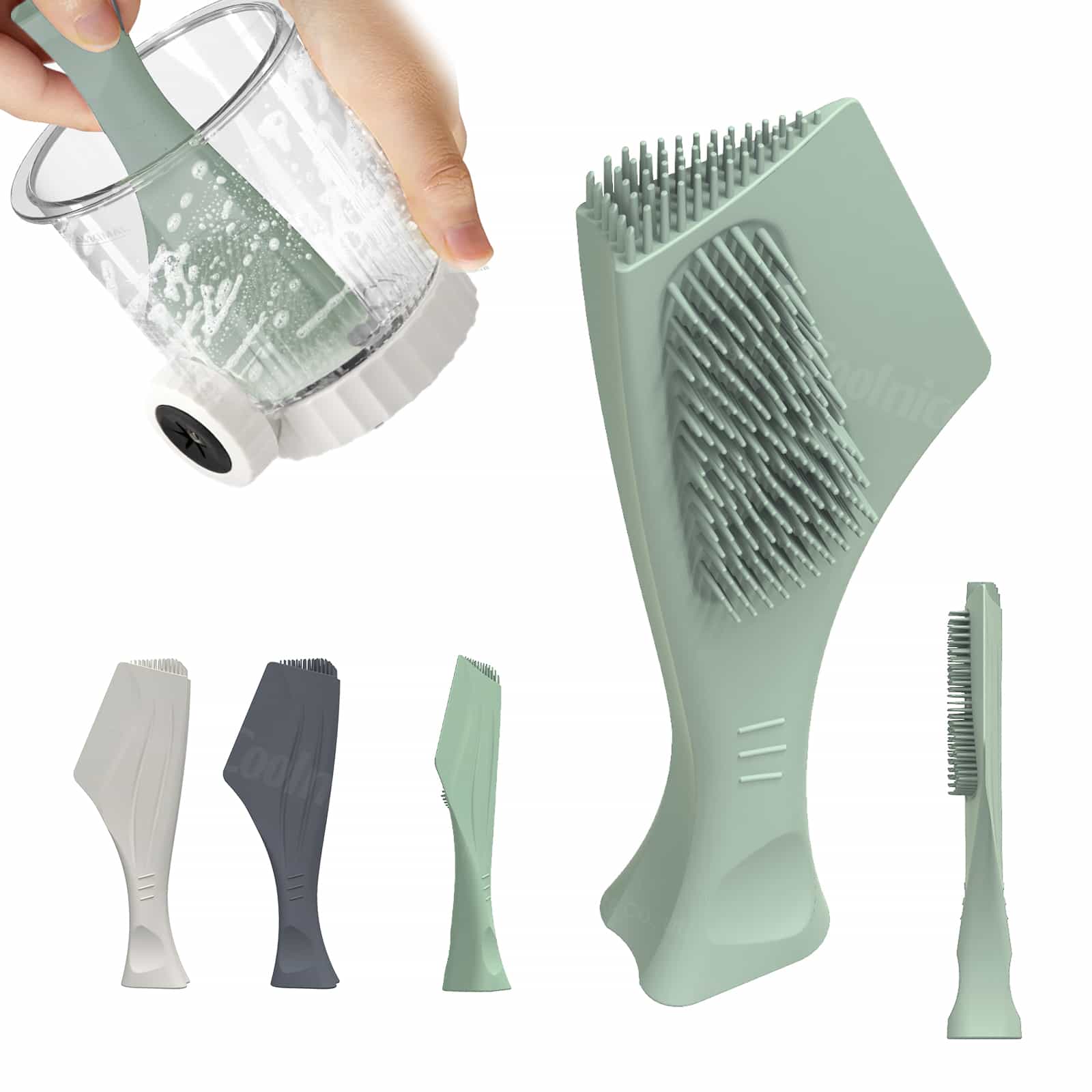 Ice Cream Cup Cleaning Brush for Cup Bottom Cleaning