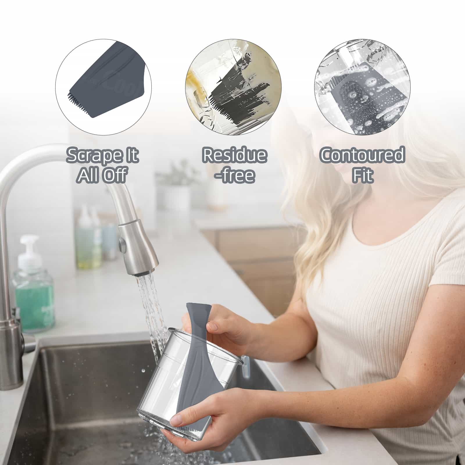 Ice Cream Cup Cleaning Brush for Residue-Free Cleaning