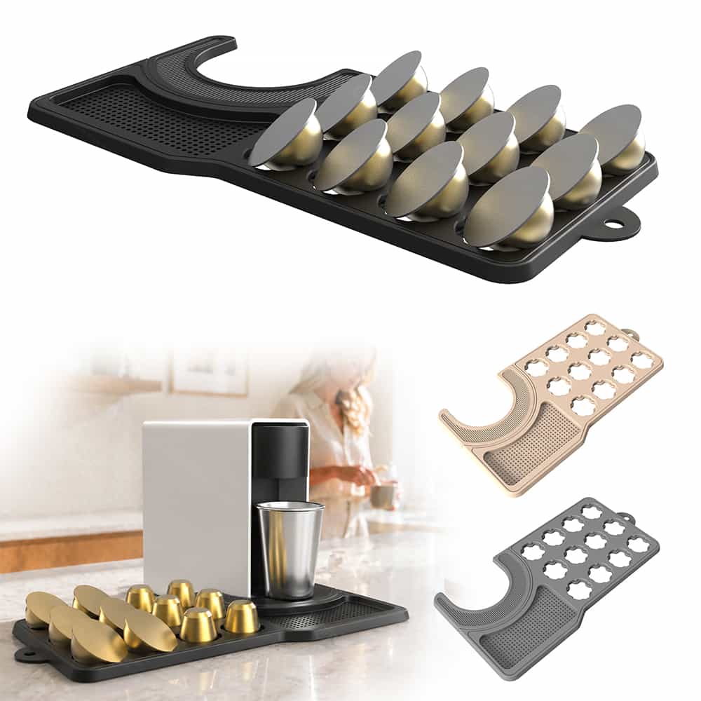 Silicone Coffee Pod Organizer Mat Capsule Storage Slots