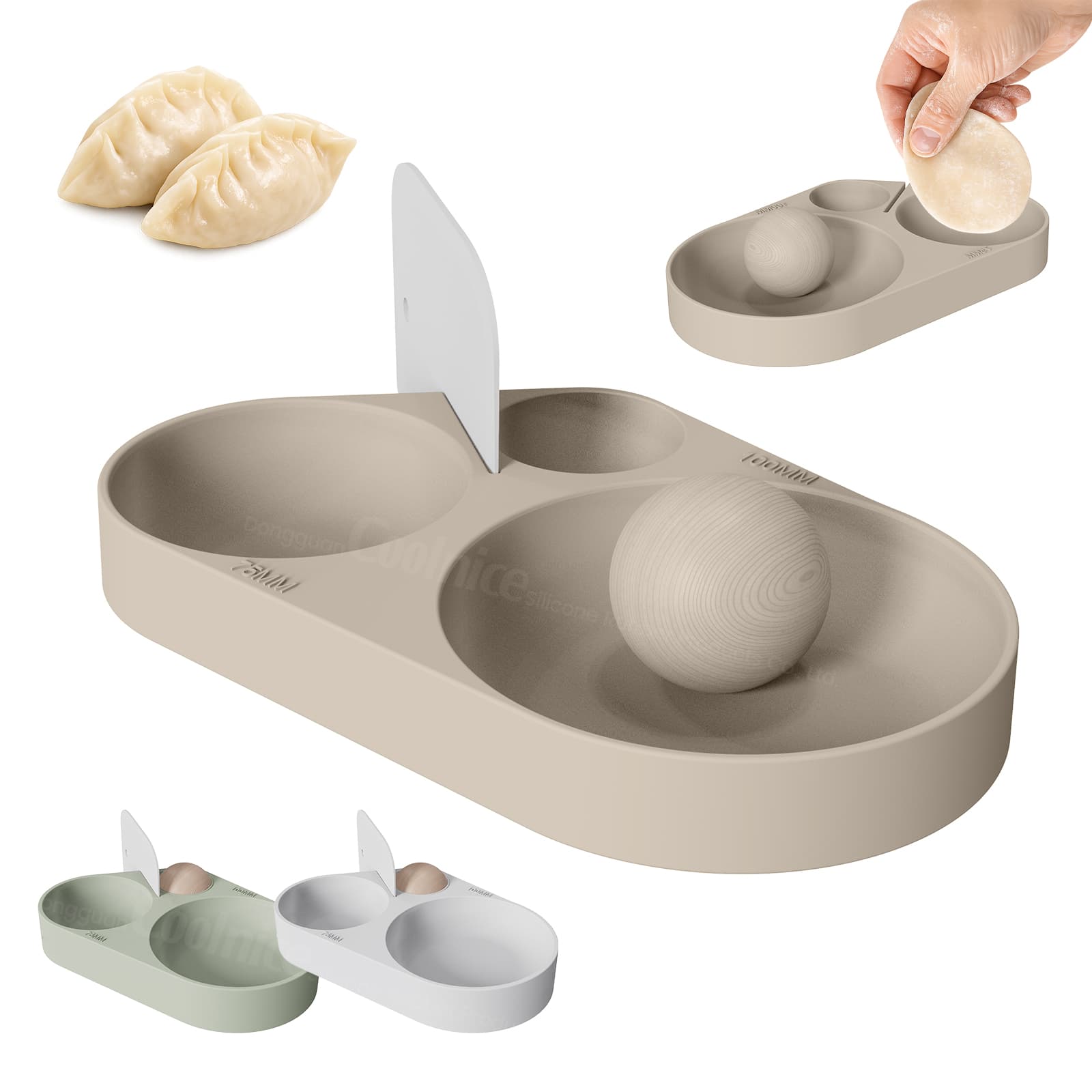 Silicone Dumpling Skin Press Mold for Dumpling Making
