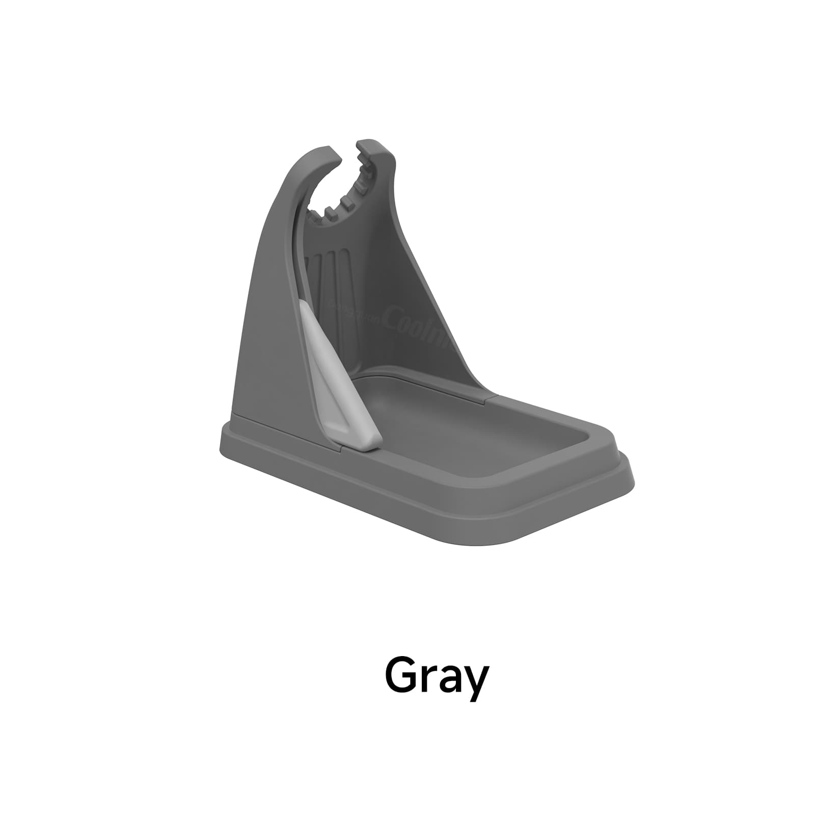 Gray silicone stand mixer beater holder with scraper insert