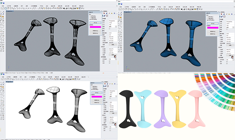 Custom Silicone Eyeliner Guide Tool Engineering Drawing Custom silicone eyeliner guide tool engineering drawing with 3D model development and color options