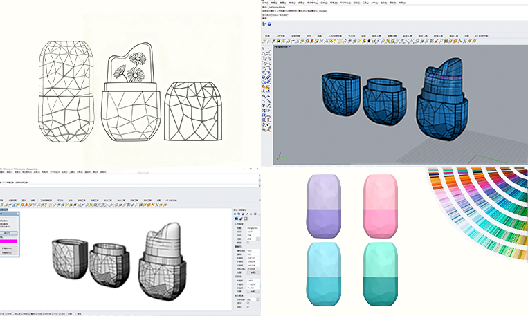 Custom Silicone Ice Cube Tray Engineering Drawing Custom silicone ice cube tray engineering drawing with sketch views, 3D model and color rendering