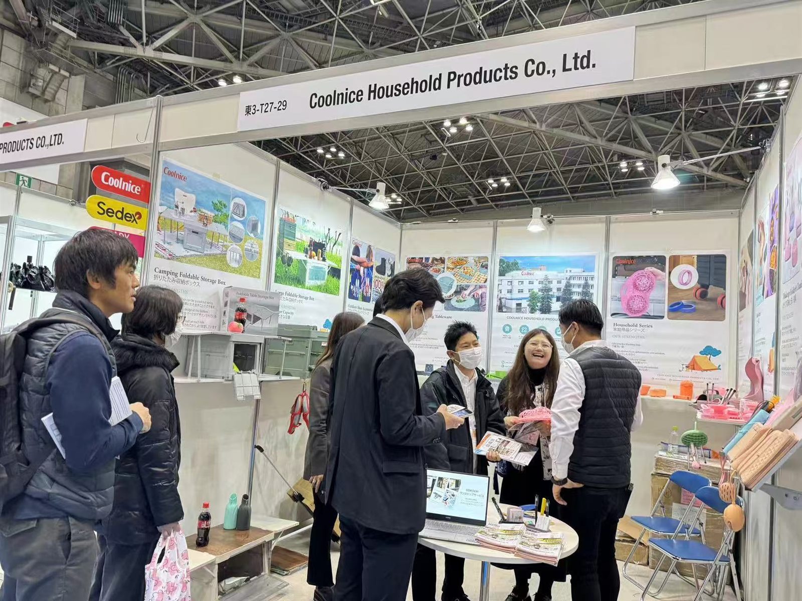Coolnice products displayed at the 97th Tokyo International Gift Show Spring 2024