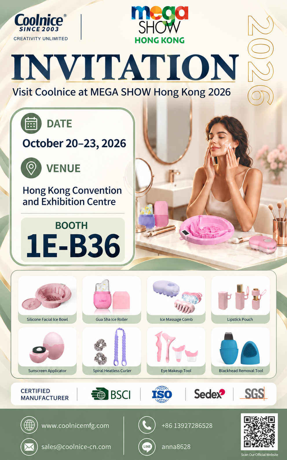 Coolnice invitation for MEGA SHOW Hong Kong 2026 at booth 1E-B36
